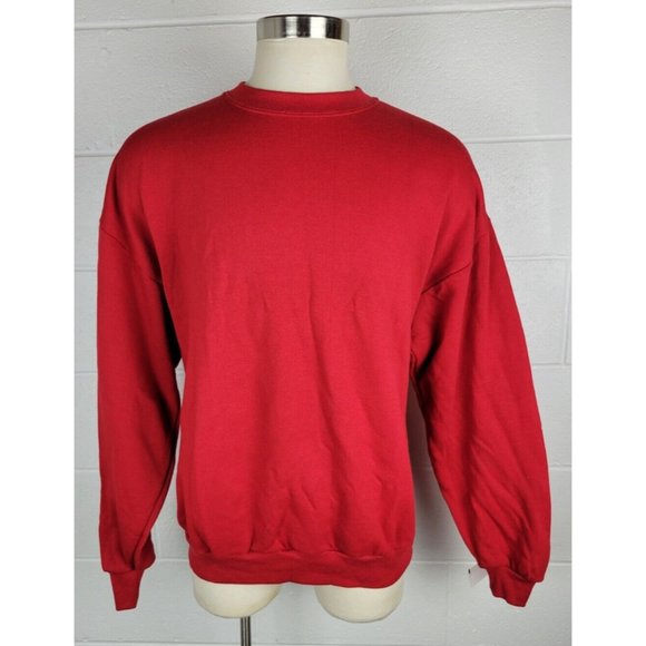 Vtg NWT Jerzees Blank Red Sweatshirt 50/50 USA - Picture 1 of 8